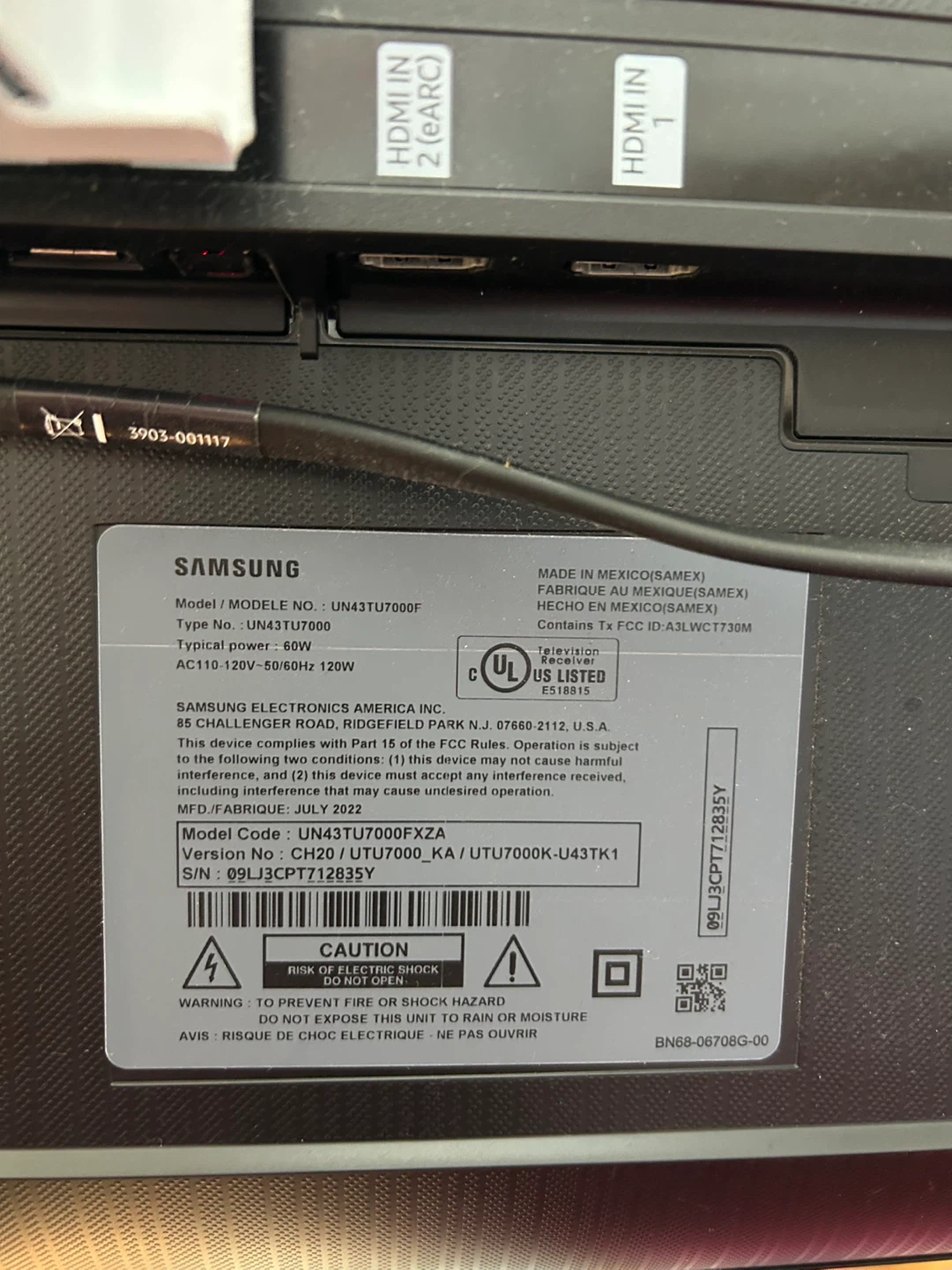 Samsung UN43TU7000F 43" Smart LED TV - photo 2