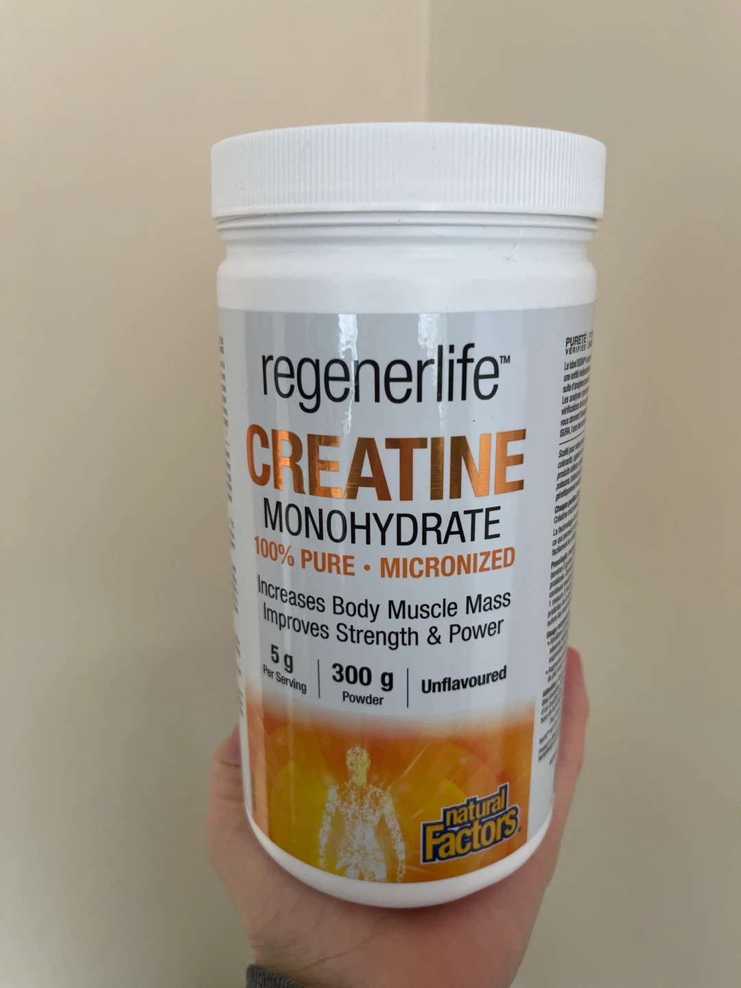 SEALED Regenerlife Creatine Monohydrate Powder Unflavoured 300g