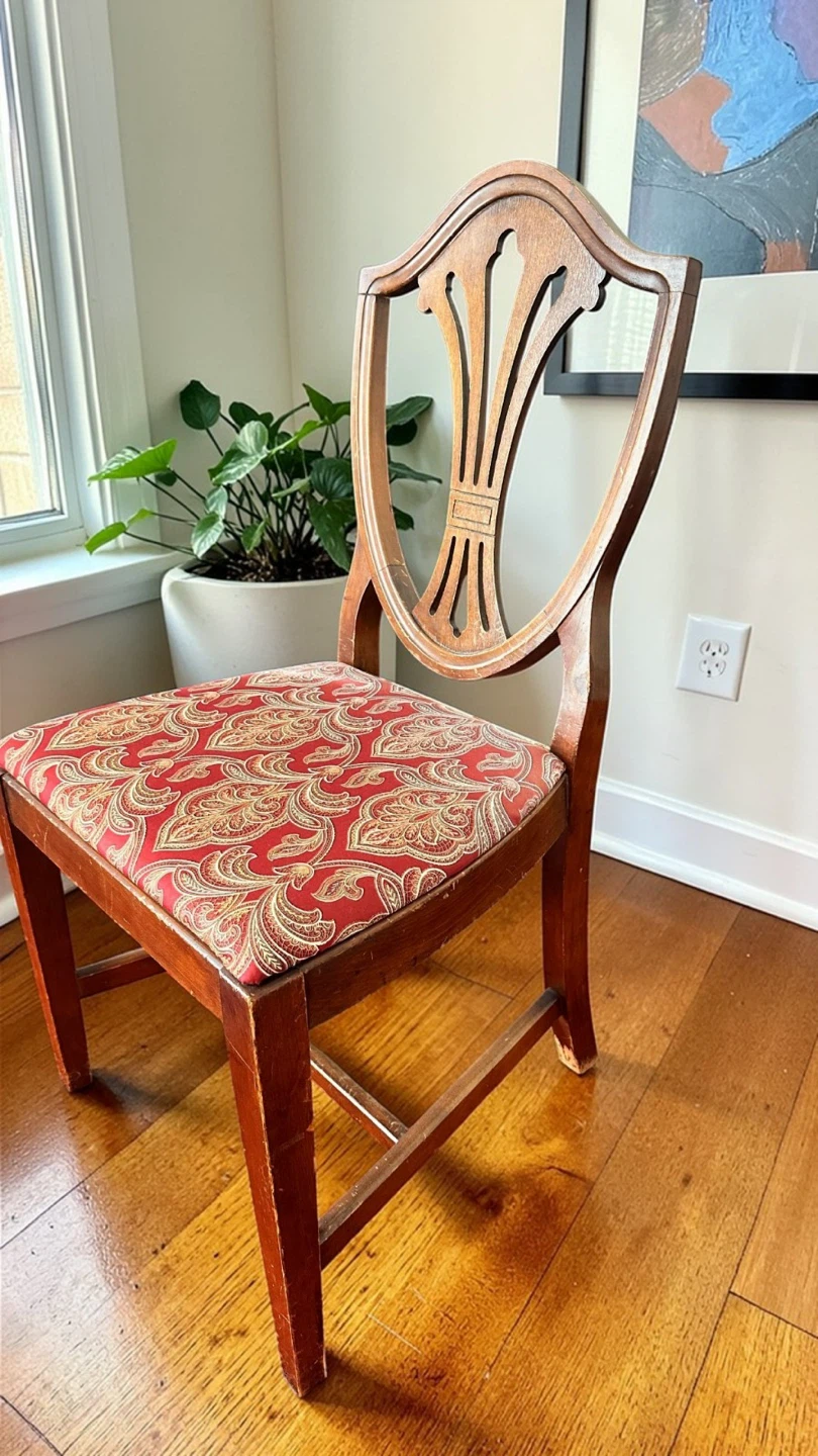 Set of 4 DREXEL DUNCAN Antique SOLID WOOD DINING CHAIRS - photo 3