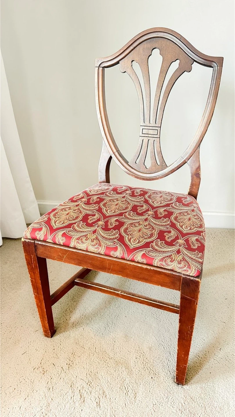 Set of 4 DREXEL DUNCAN Antique SOLID WOOD DINING CHAIRS - photo 4