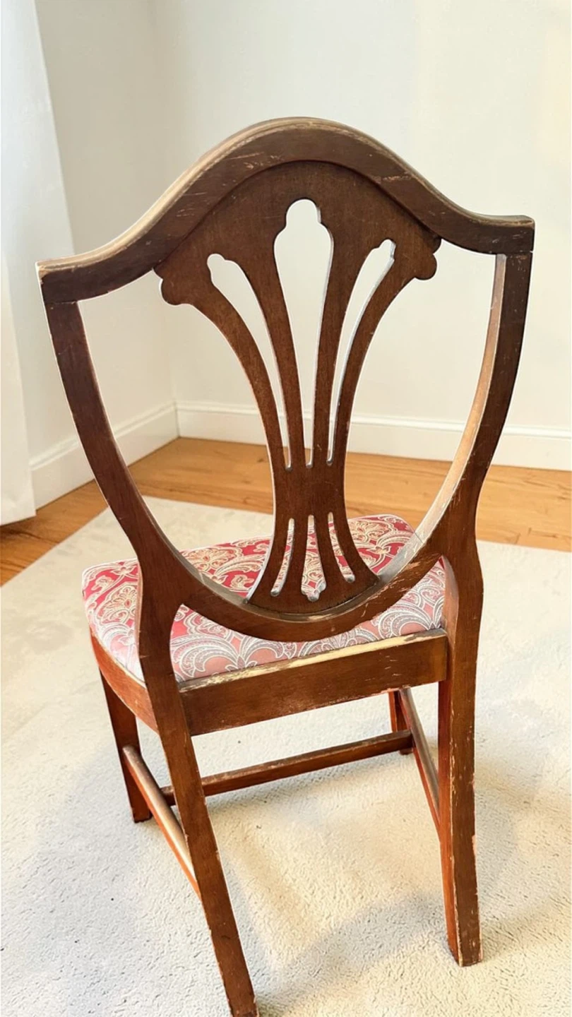 Set of 4 DREXEL DUNCAN Antique SOLID WOOD DINING CHAIRS - photo 5