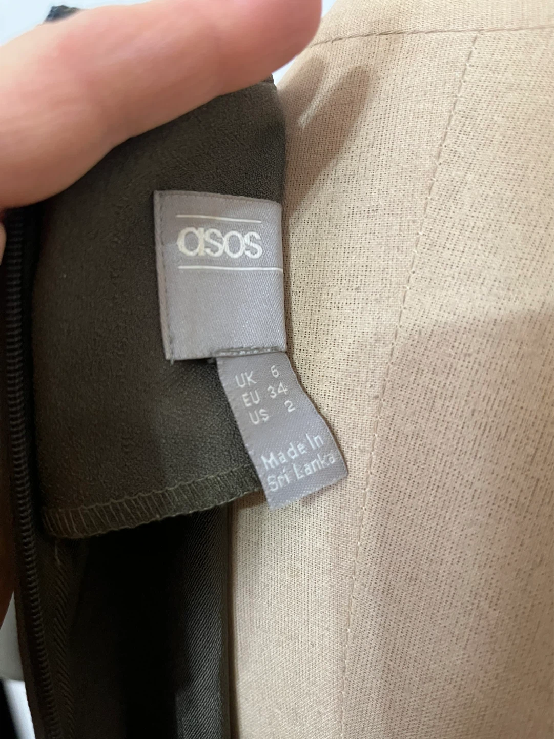 ASOS Olive Green Belted Dress - US Size 2 - photo 4
