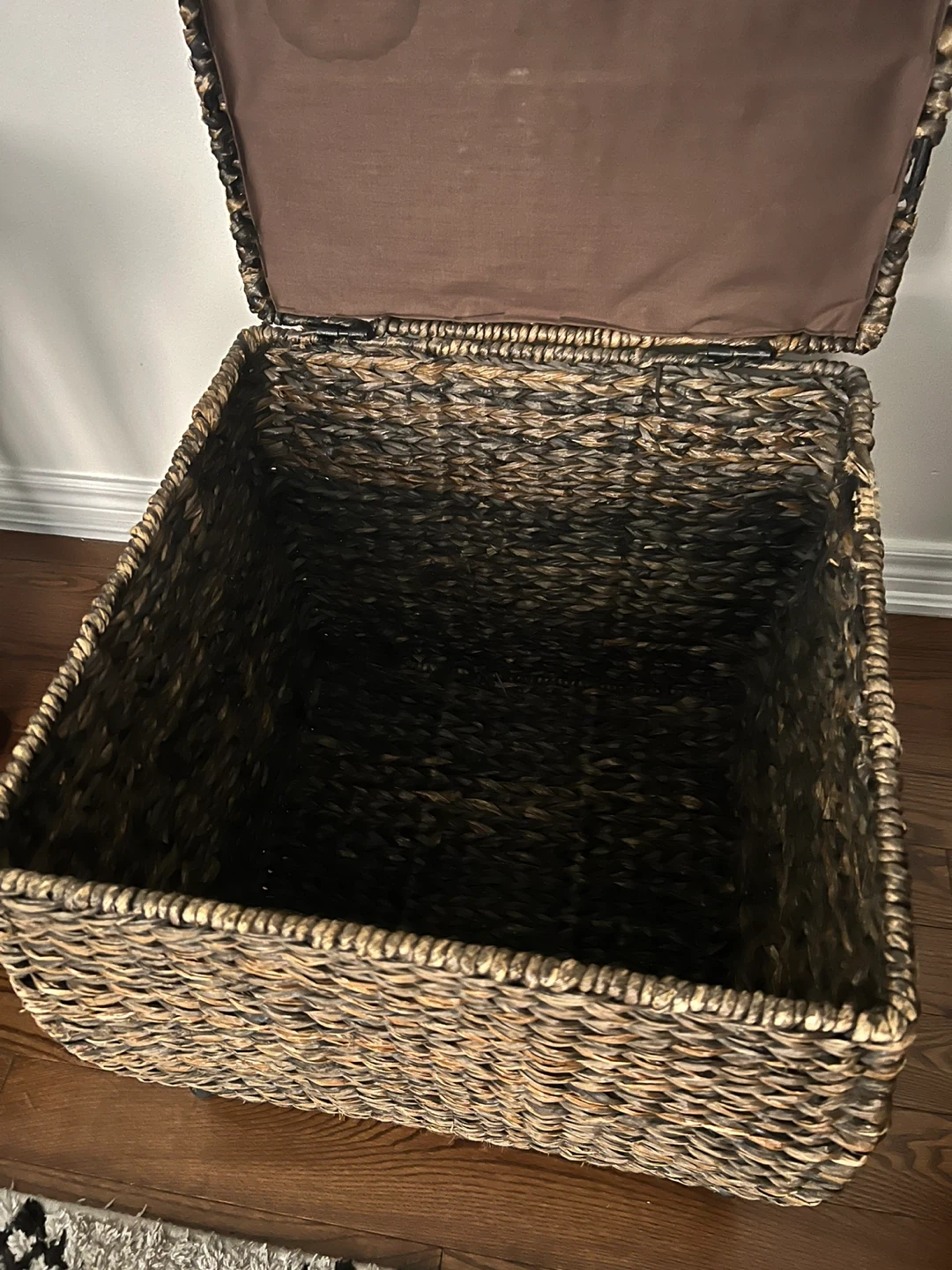 Woven Storage Chest with Lid - photo 2