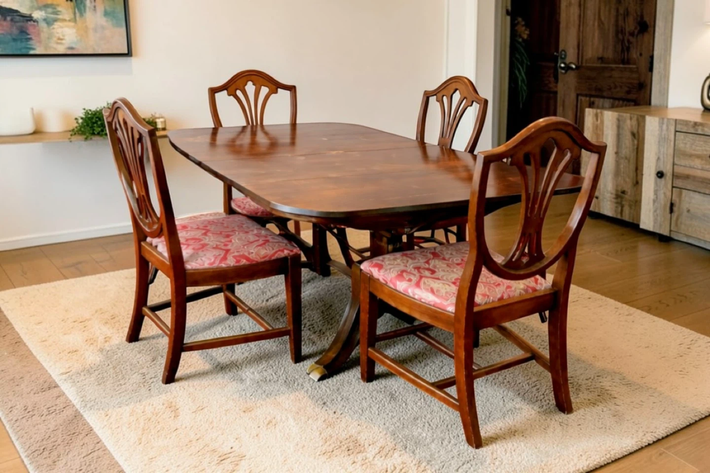 Dining Table with 2 Leaves - Vintage Drexel Duncan Phyfe - photo 5