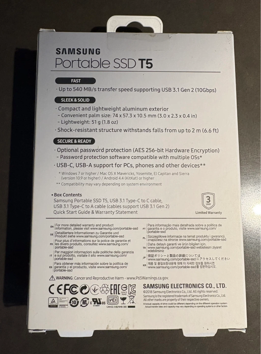 2TB Samsung T5 Portable SSD - photo 4