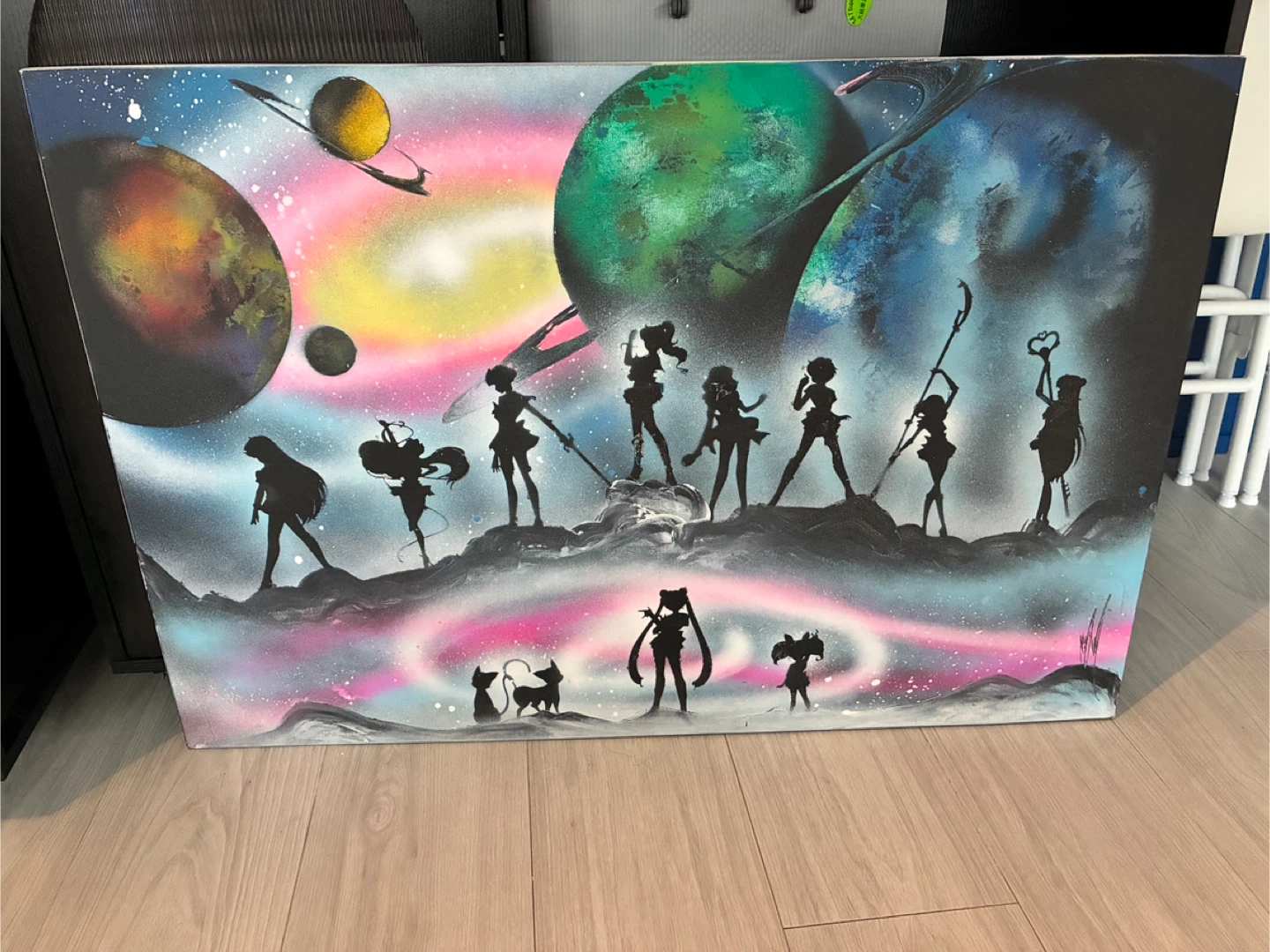 Sailor Moon Galaxy Spray Paint Art