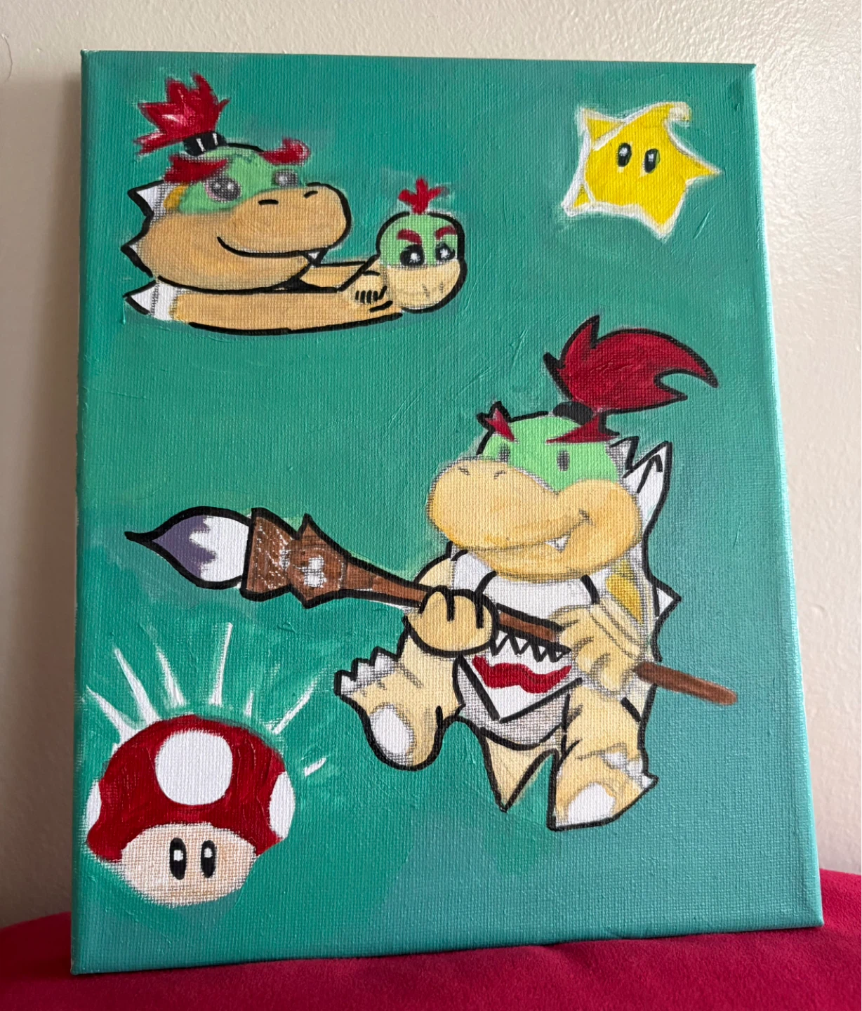 Super Mario Bowser Jr. Canvas Painting
