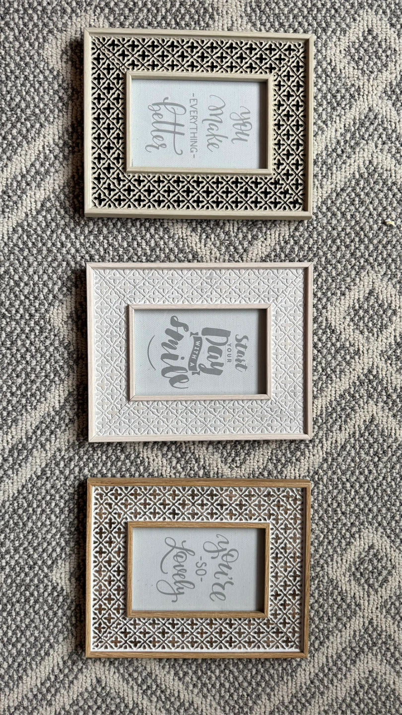 Set of 3 Decorative Photo Frames with Inspirational Quotes - photo 4