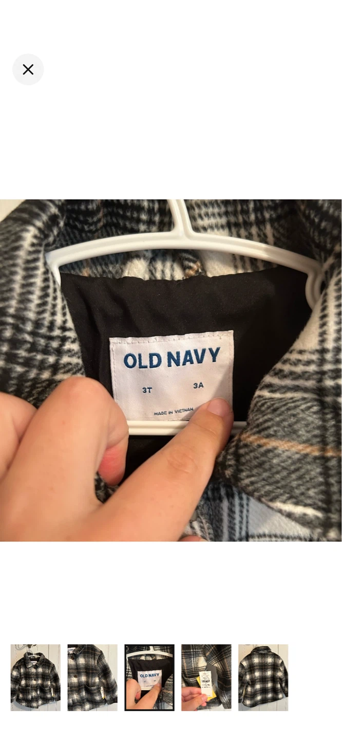 Old Navy Plaid Jacket Size 3T - photo 3