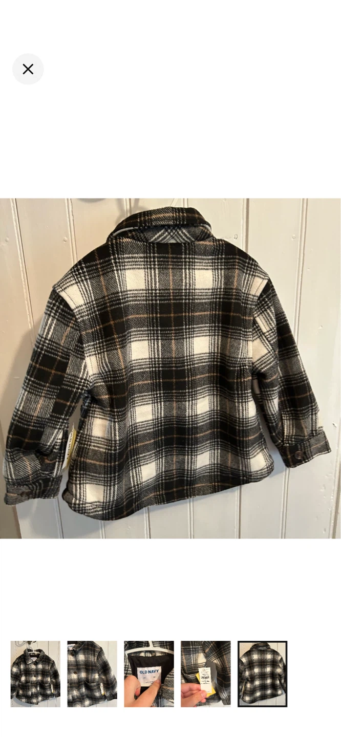 Old Navy Plaid Jacket Size 3T - photo 5