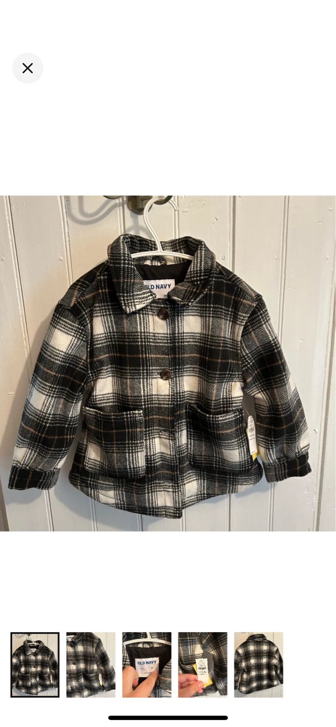 Old Navy Plaid Jacket Size 3T