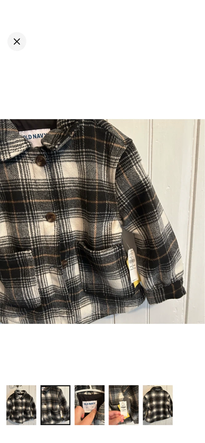 Old Navy Plaid Jacket Size 3T - photo 2