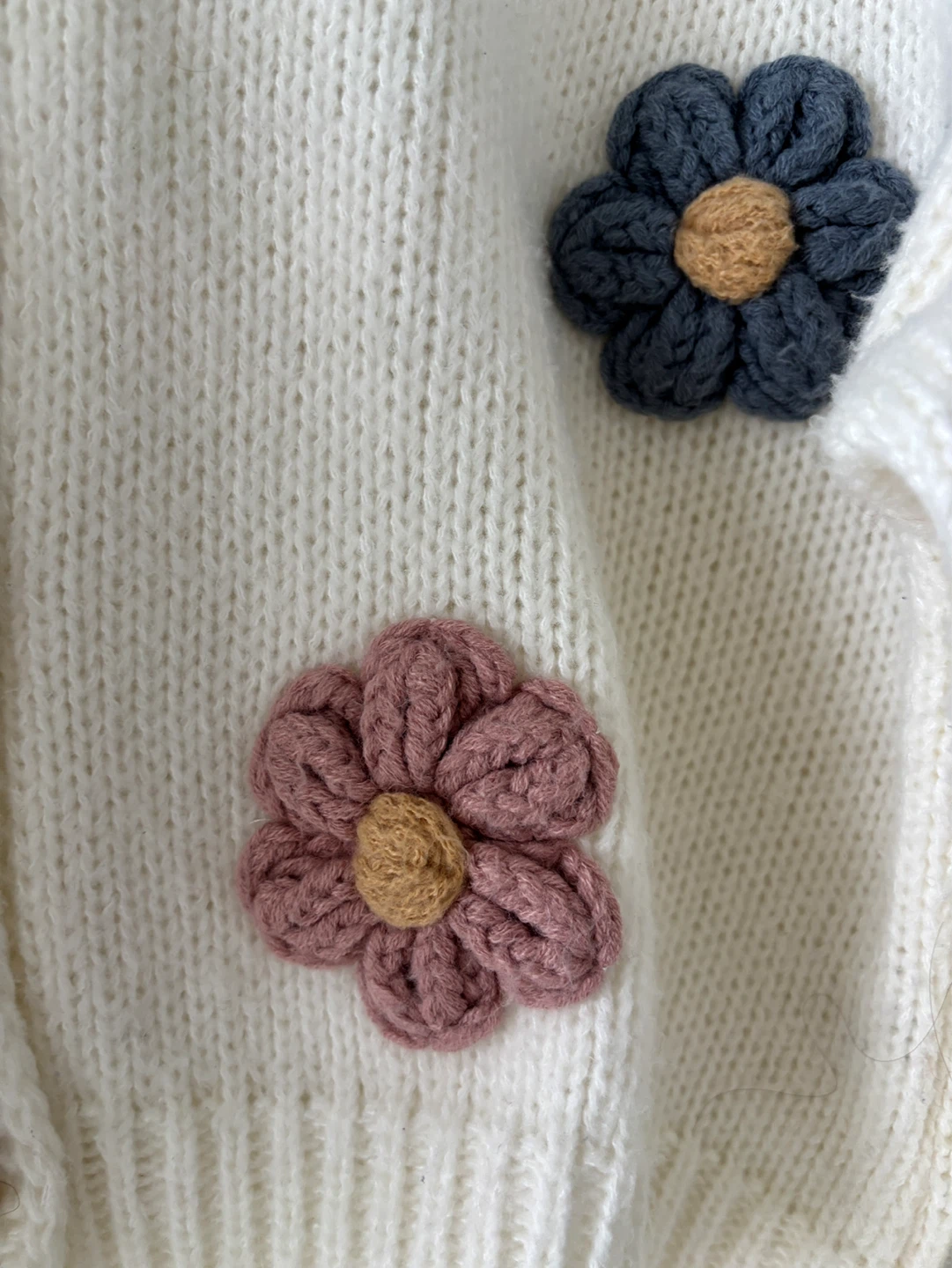 White Floral Cardigan - photo 4