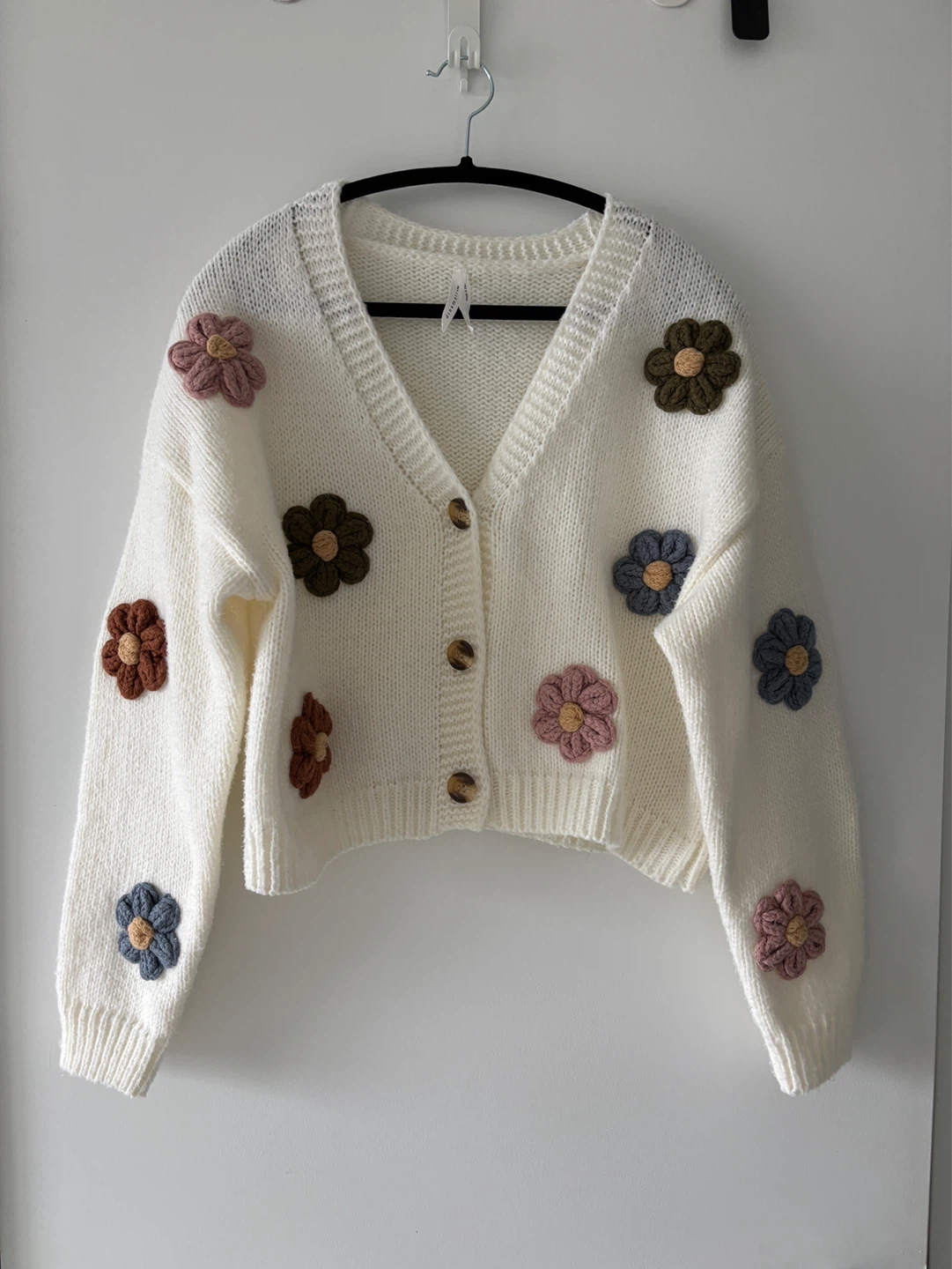 White Floral Cardigan