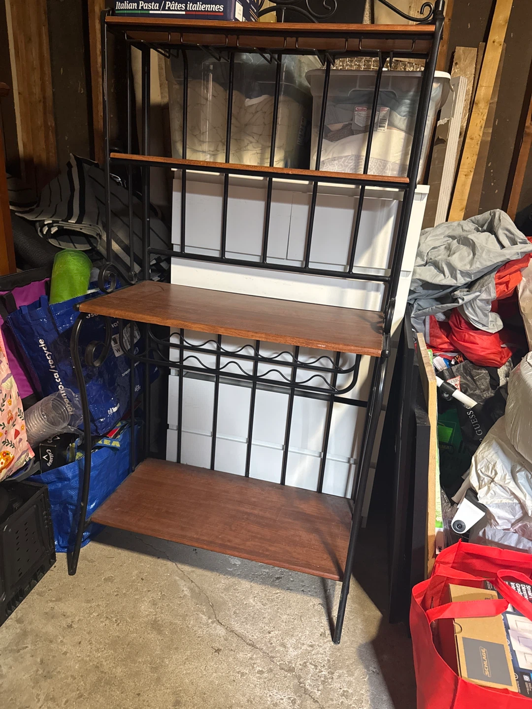 3-Tier Baker's Rack with Wood Shelves