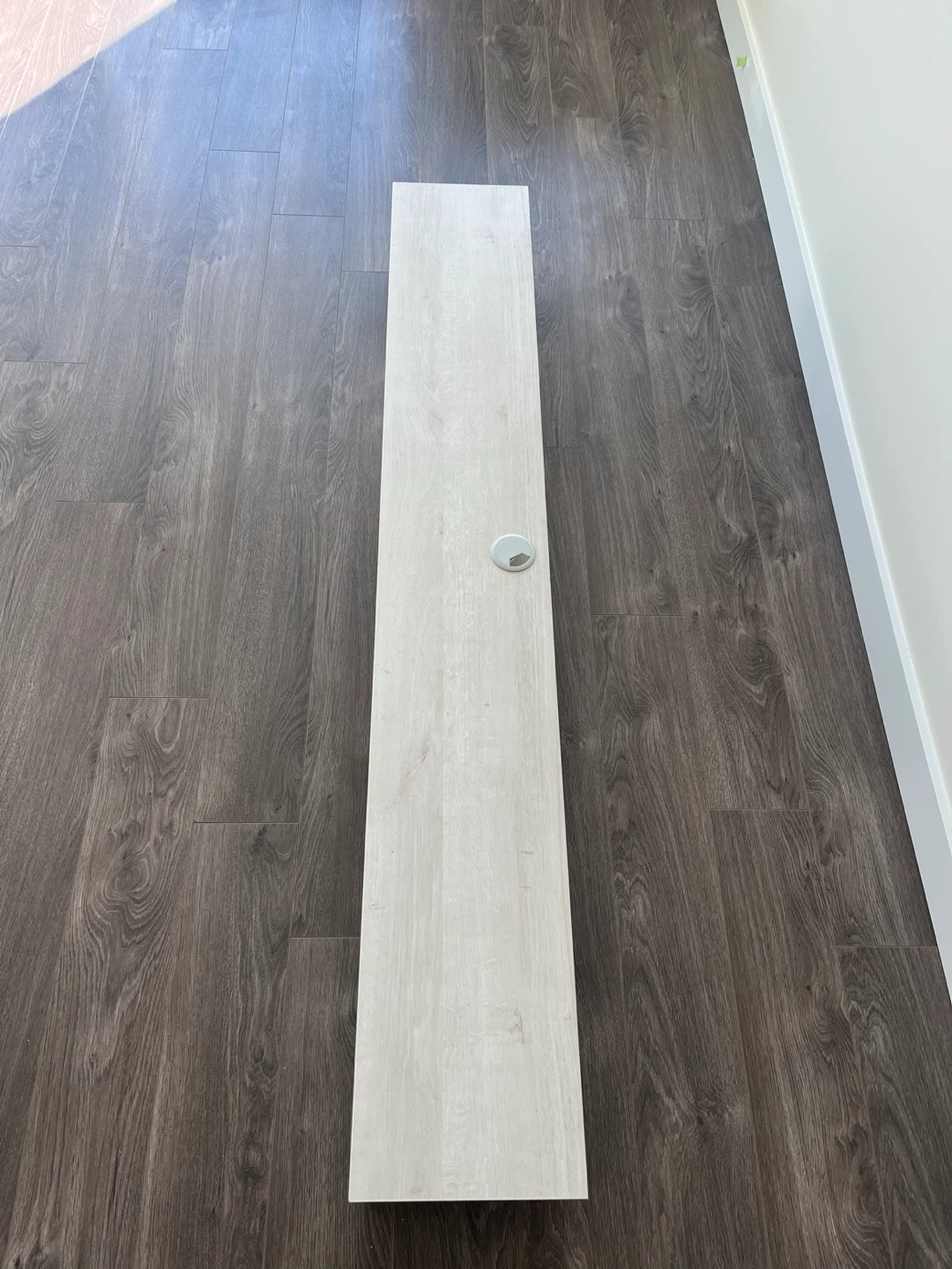 Modern Floating TV Stand with Drawer - Light Wood Finish - photo 4