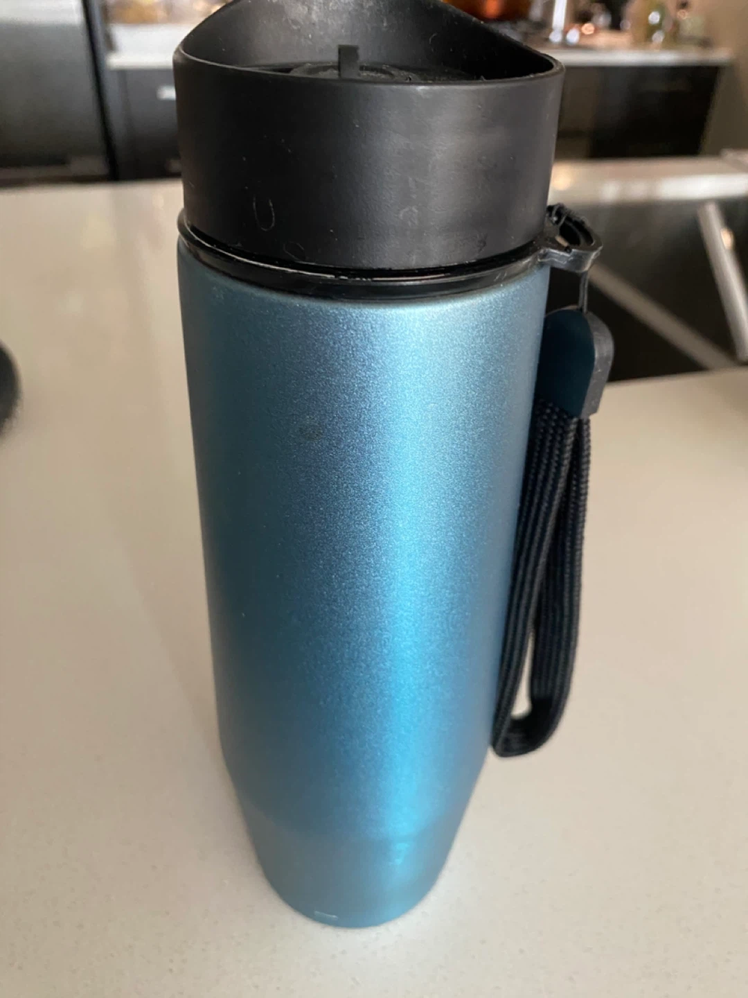 Blue Insulated Tumbler with Strap