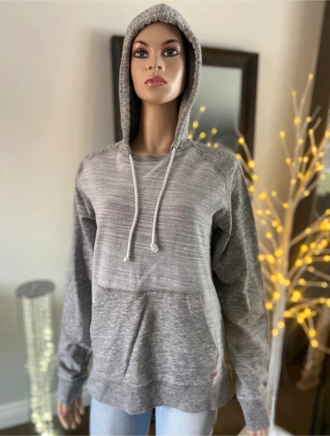 EUC: Ladies Jack & Jones Originals Grey Hoodie Size L - photo 2