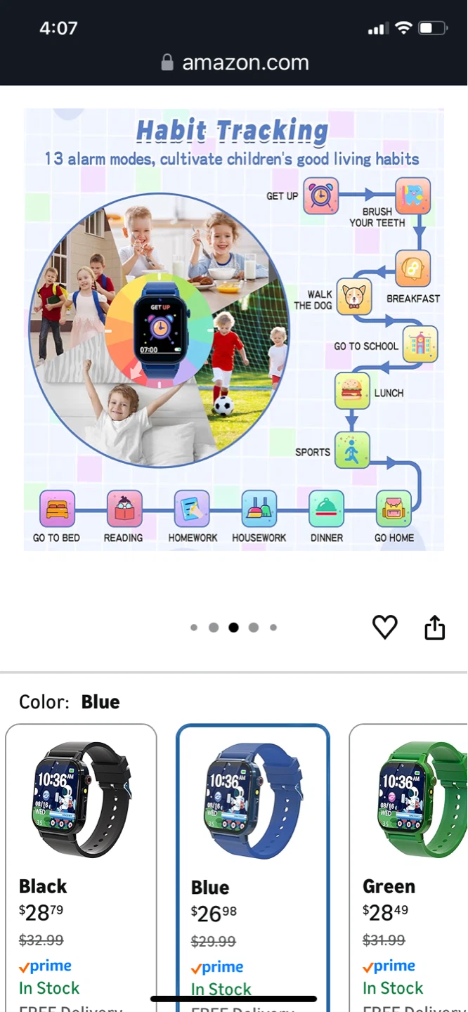 Best gift -Blue Kids Smart Watch with HD Camera and Games - photo 5