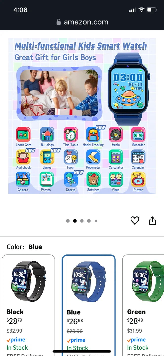 Best gift -Blue Kids Smart Watch with HD Camera and Games - photo 2