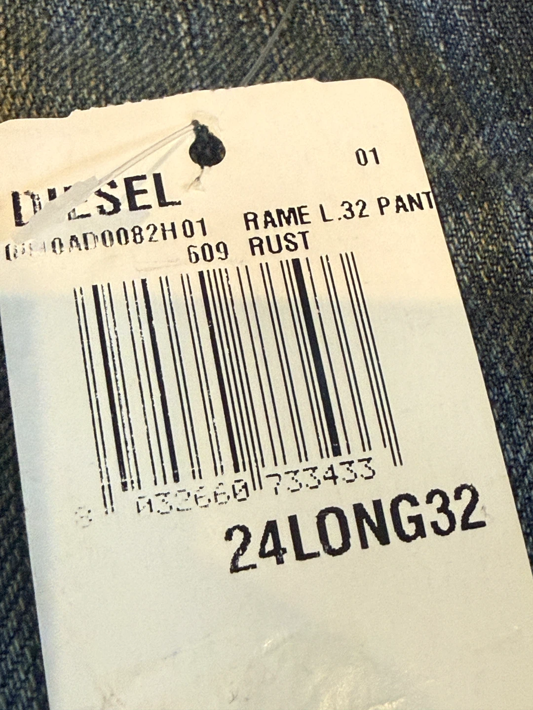 Diesel Women's Rame L.32 Pant Jeans Size 24 Long 32 - photo 4