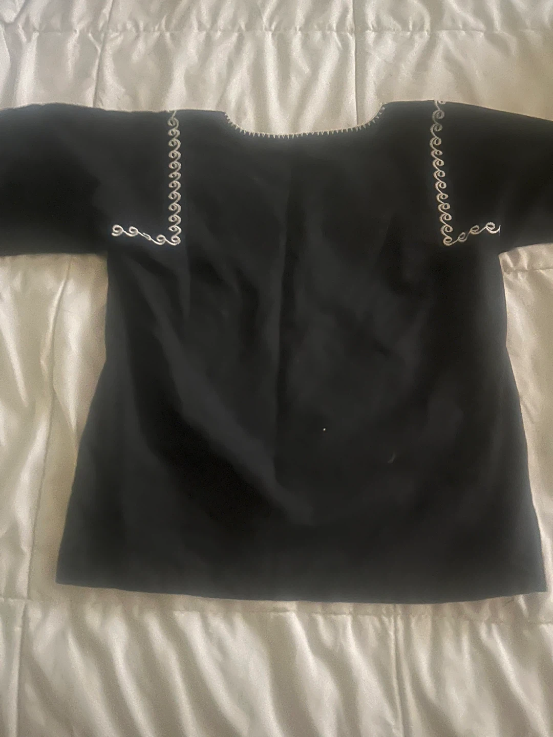 Black Embroidered Tunic Top - photo 5
