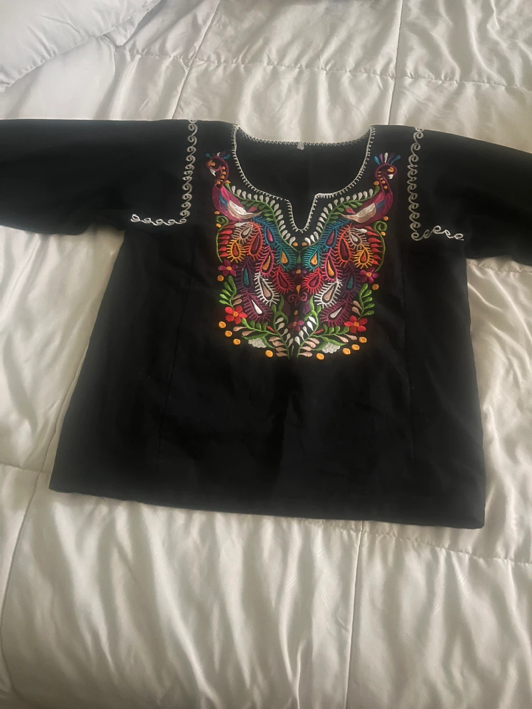 Black Embroidered Tunic Top - photo 2