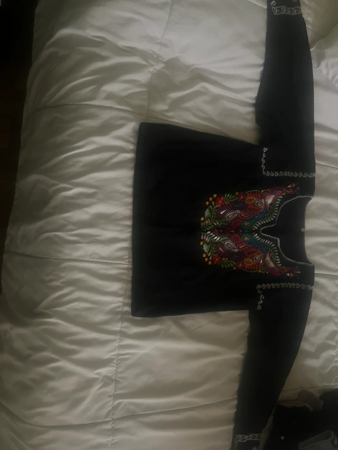 Black Embroidered Tunic Top - photo 3