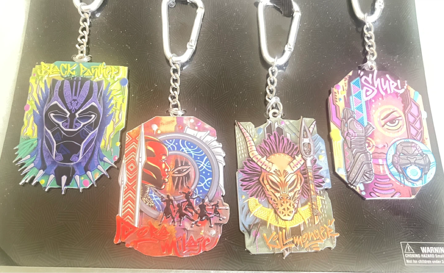 Brand New Marvel Black Panther 4 Pack of Metal Keychains - photo 2