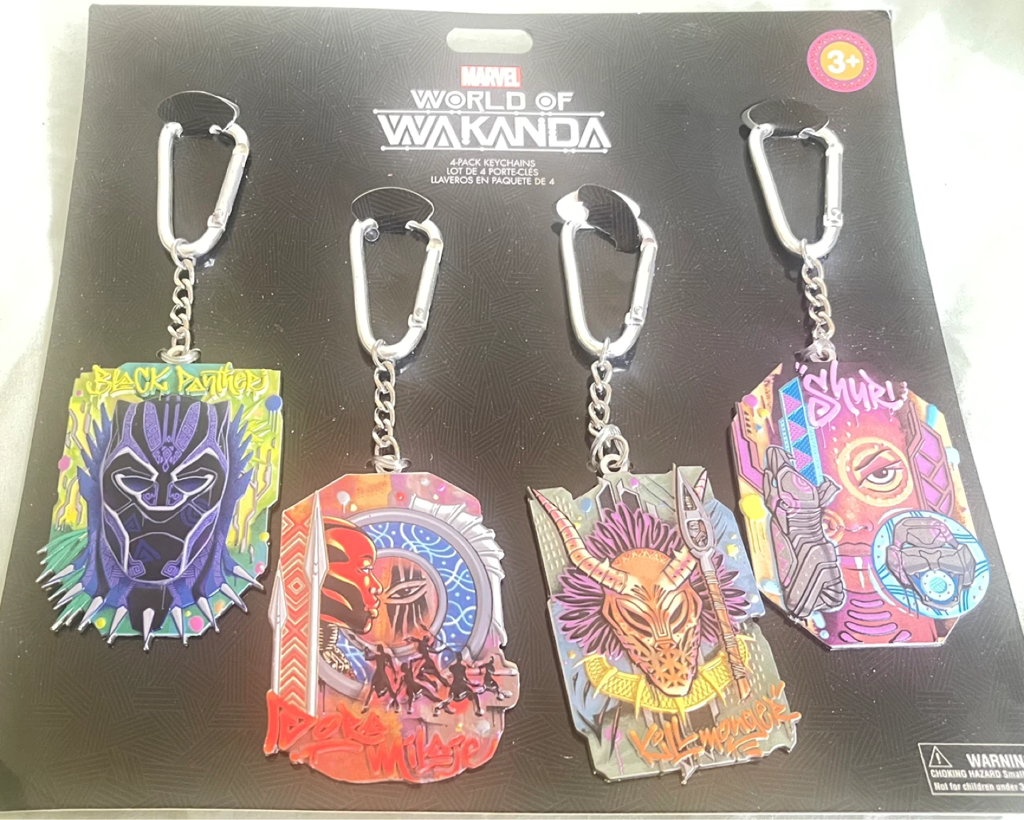 Brand New Marvel Black Panther 4 Pack of Metal Keychains - photo 3