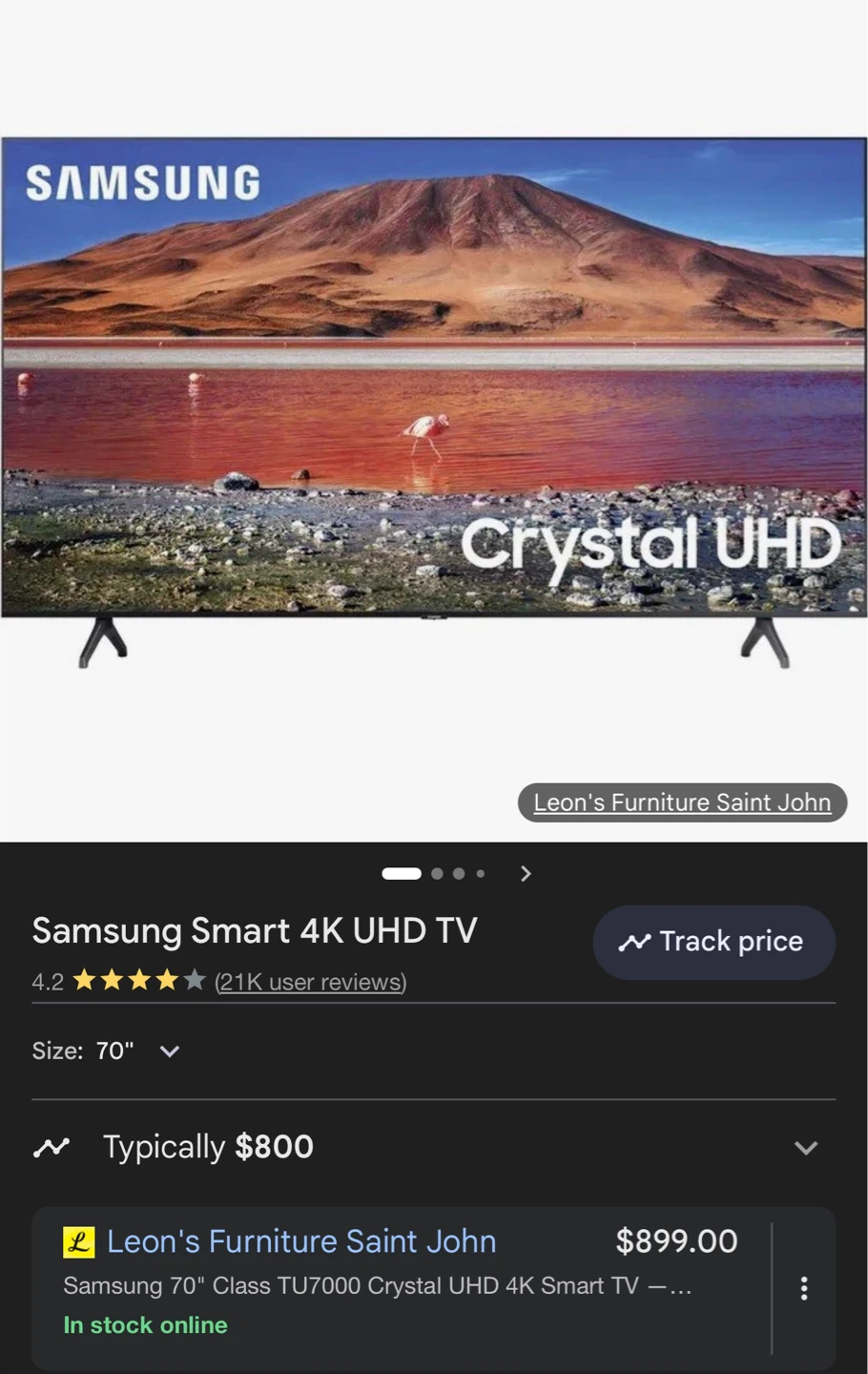 TV for sale-Samsung (70inches )4K Smart TV  With box - photo 5