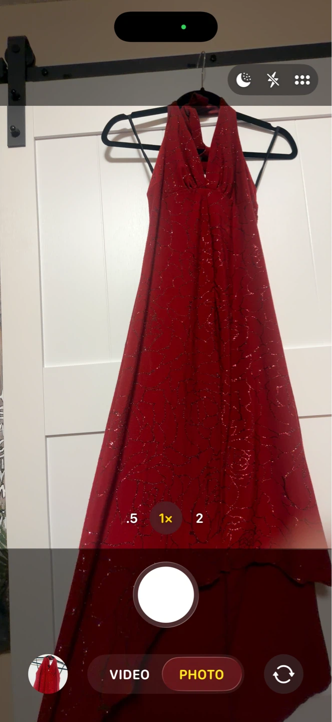 Red Halter Neck Sparkle Maxi Dress
