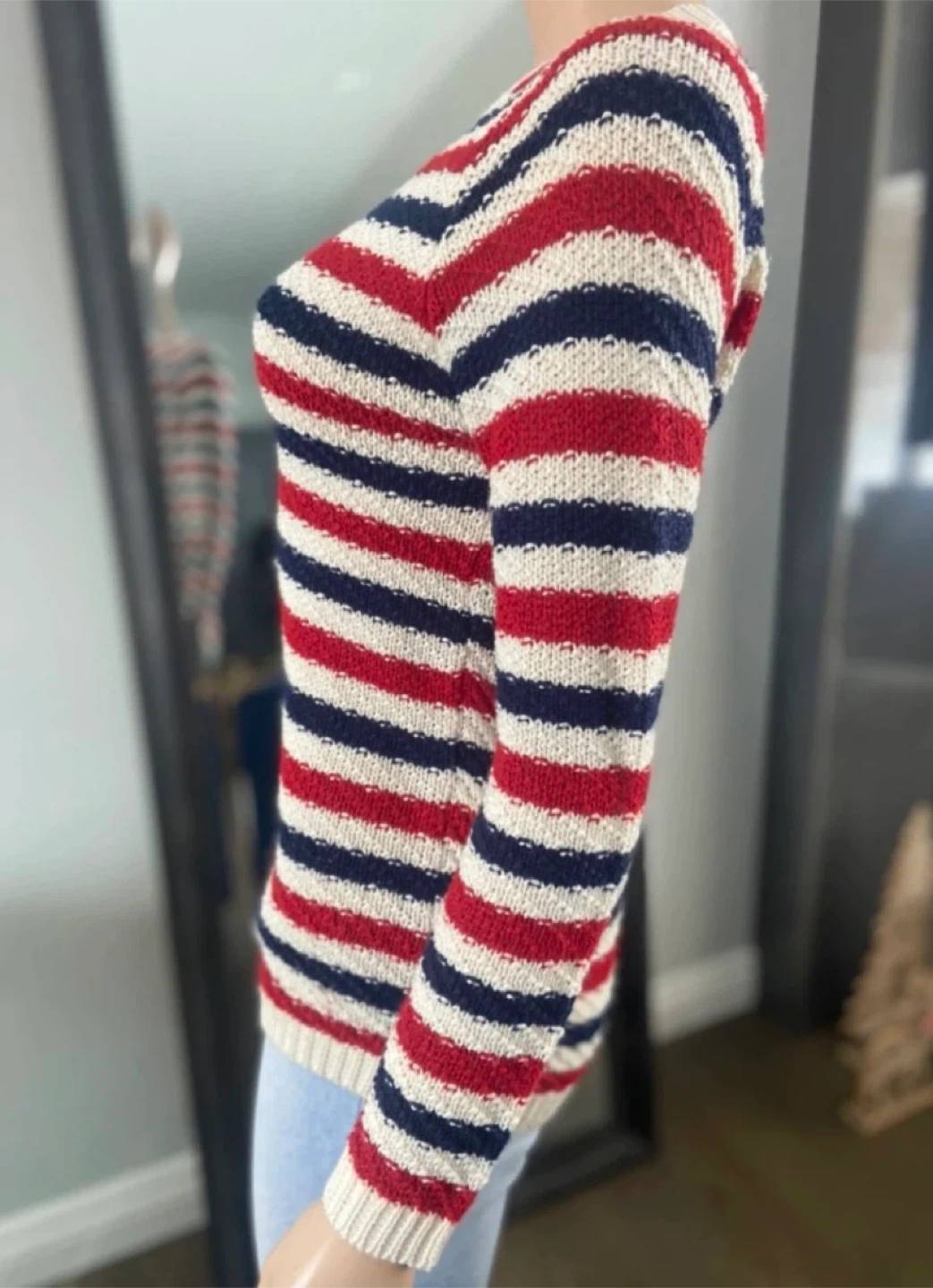 EUC: ZARA Knit Striped Sweater - Youth Large - photo 2