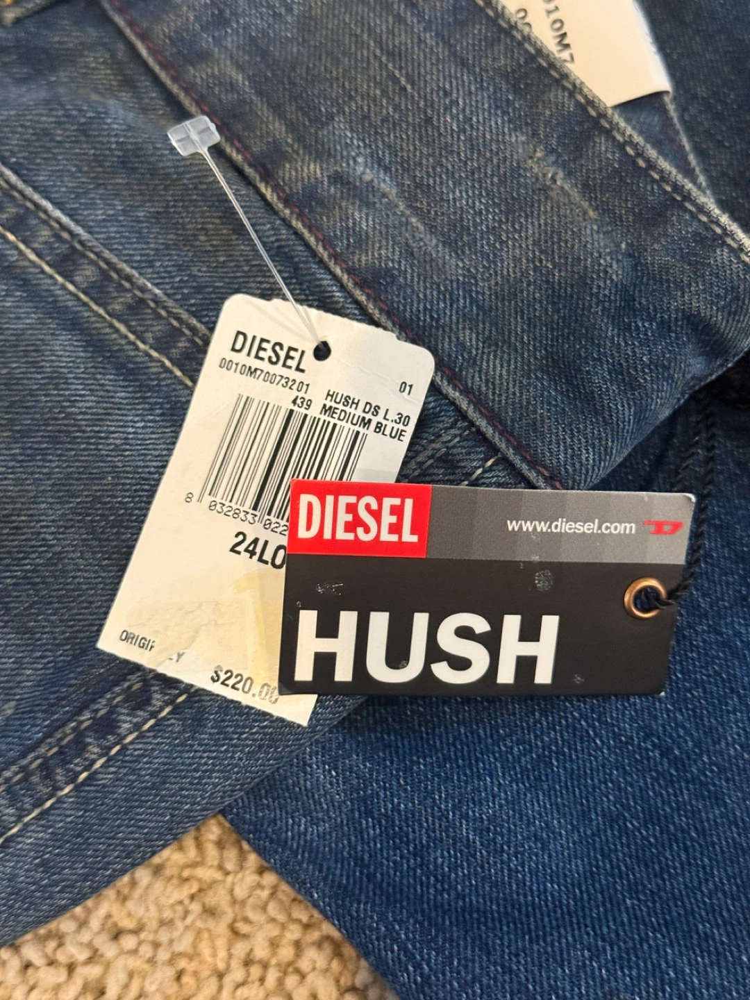 Diesel Women's Hush Jeans Medium Blue Bootcut Size 24W x 30L - photo 5