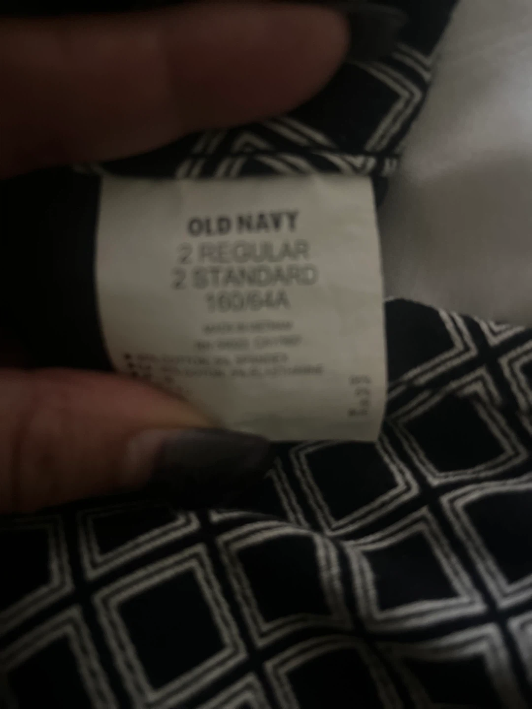 Old Navy Pixie Pants Size 2 Regular Black & White Diamond Print - photo 3
