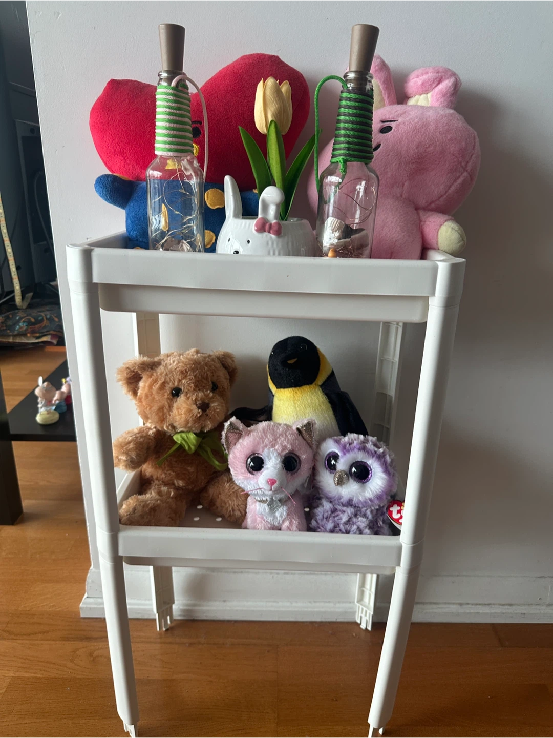 White Two-Tier Storage Cart - photo 2