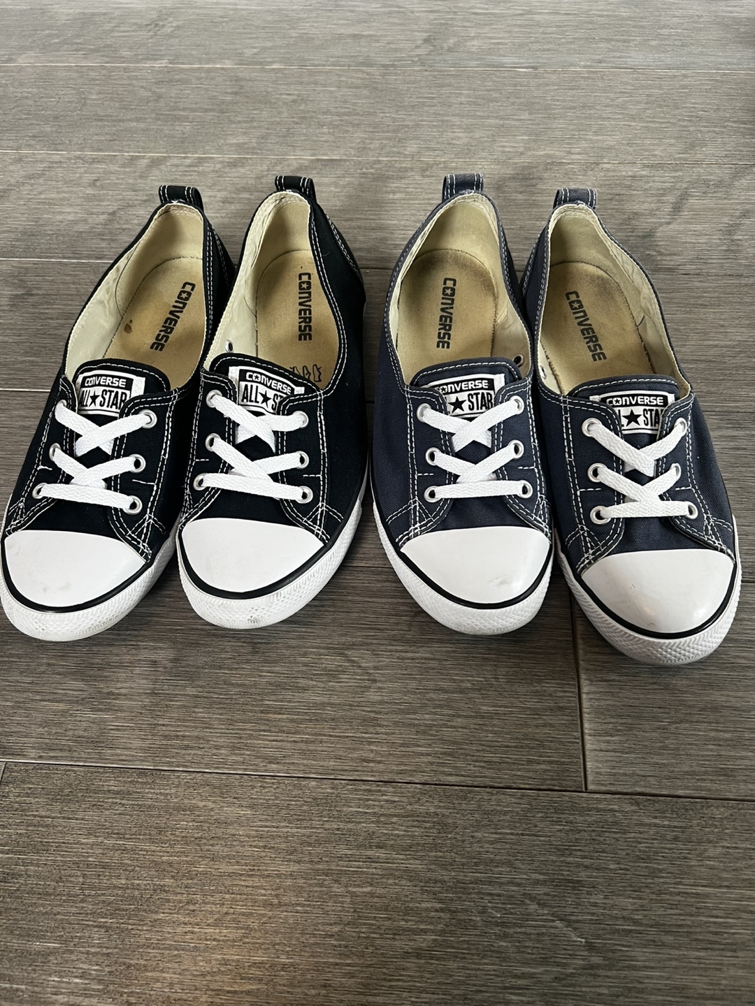 Converse All Star Ballet Flats - Navy & Black