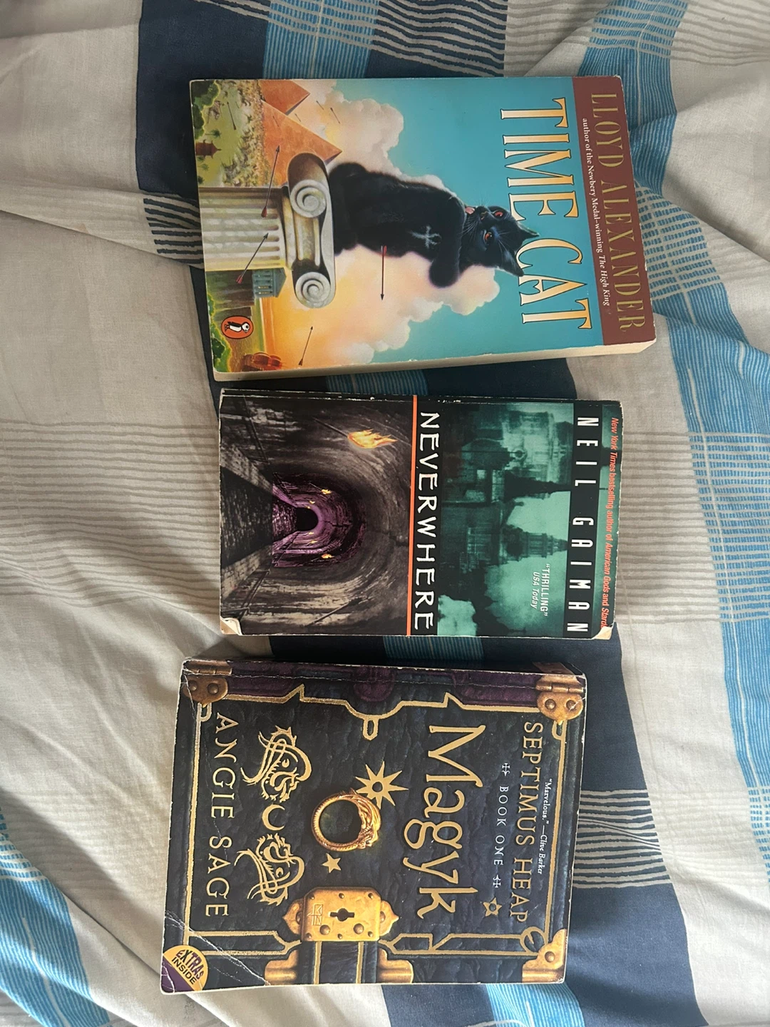Time Cat, Neverwhere, and Magyk Books
