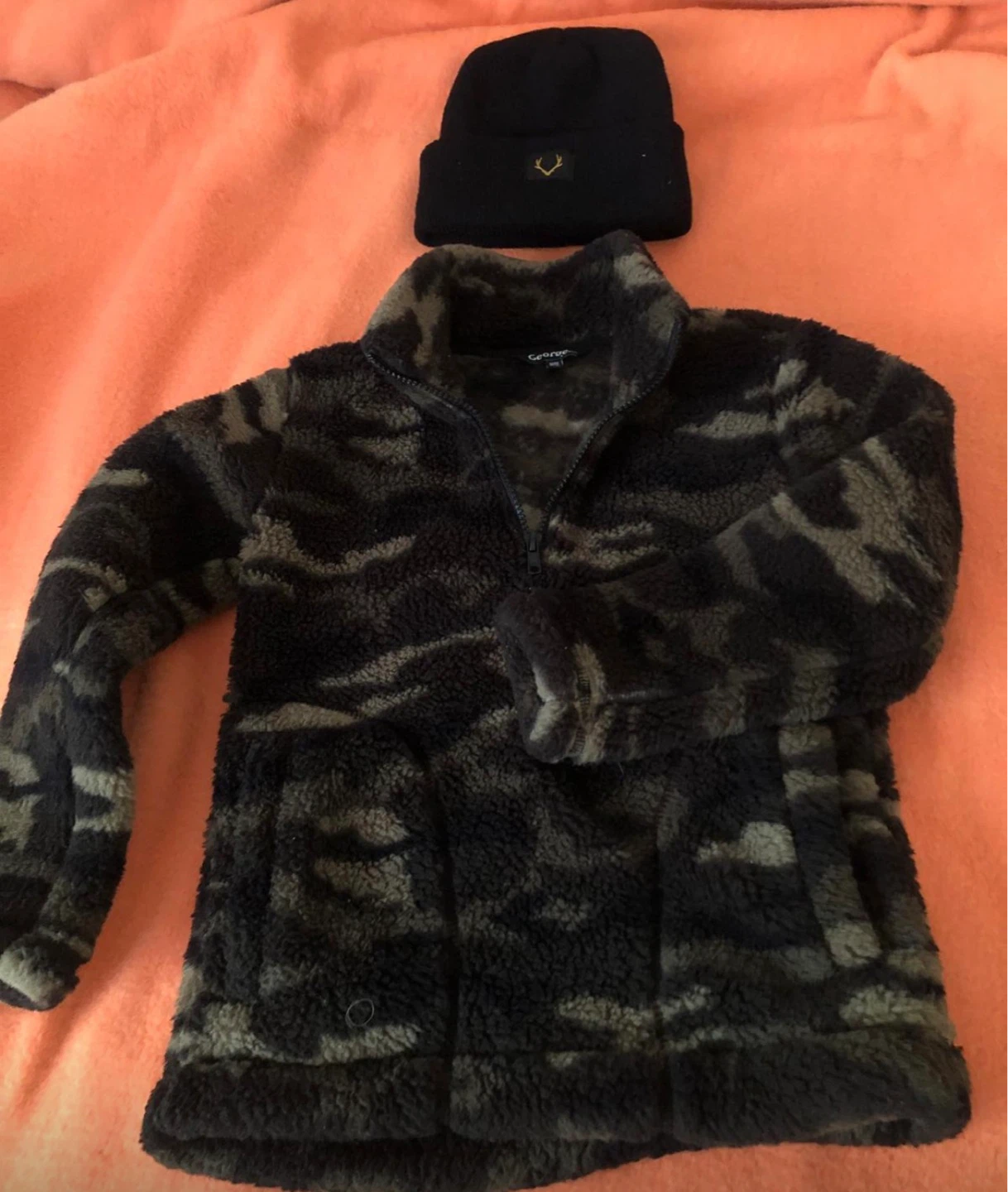 George Fleece Camo 1/4 Zip Jacket child size M/M - photo 2