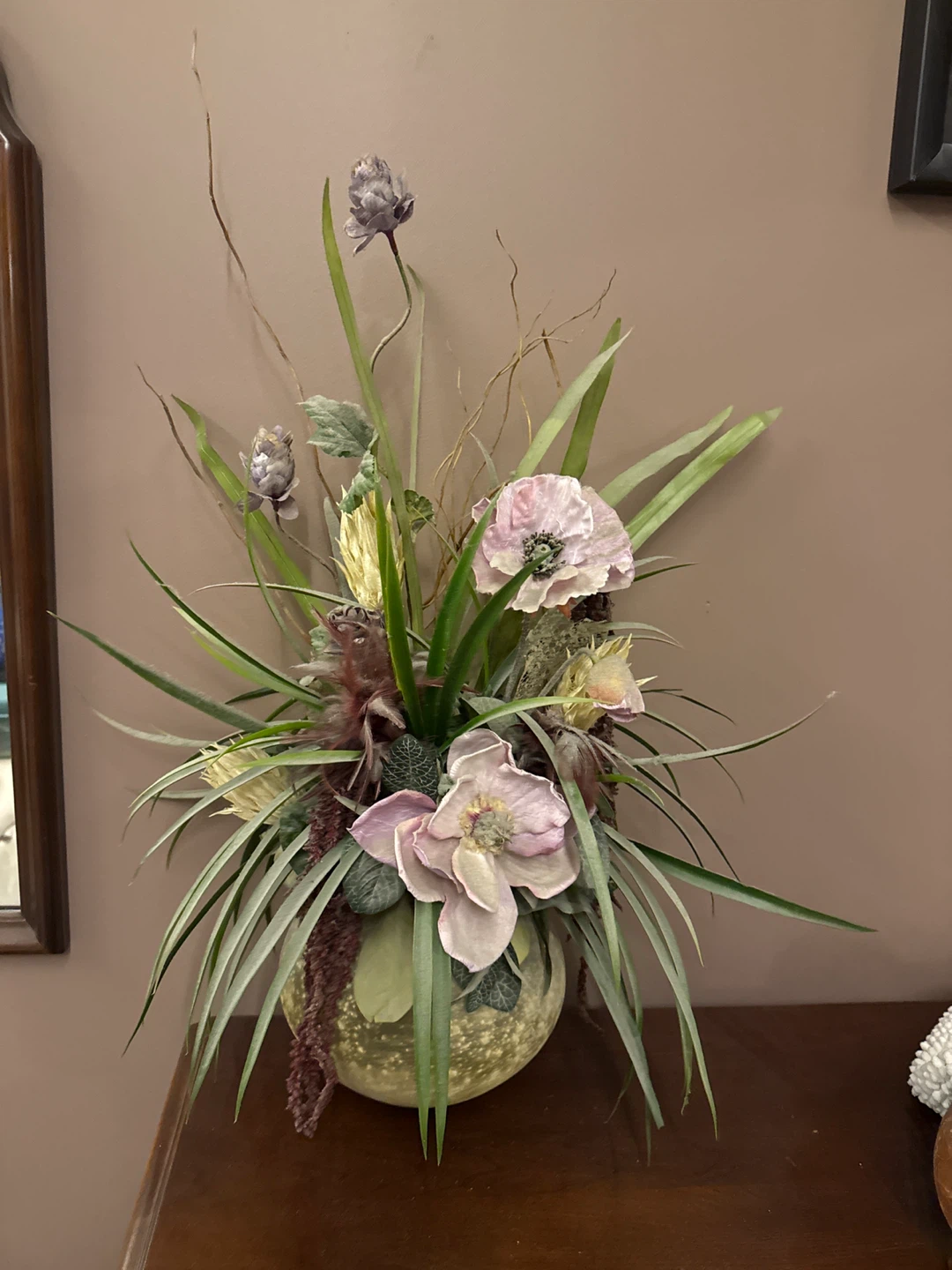 Artificial Flower Arrangement in Decorative Vase