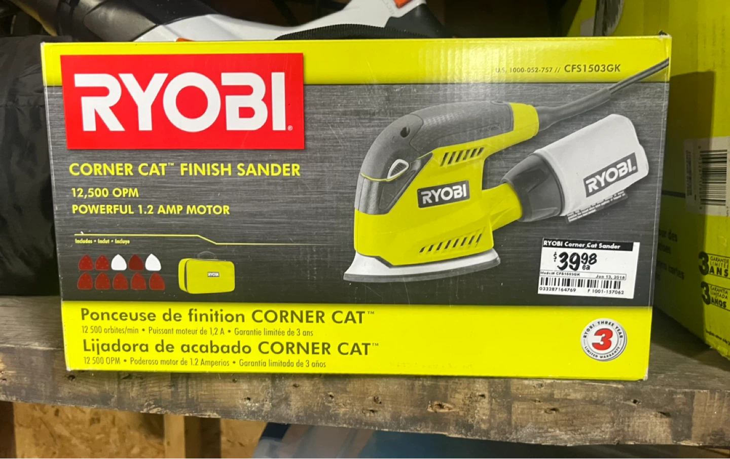 Ryobi Corner Cat Finish Sander with Accessories - photo 3