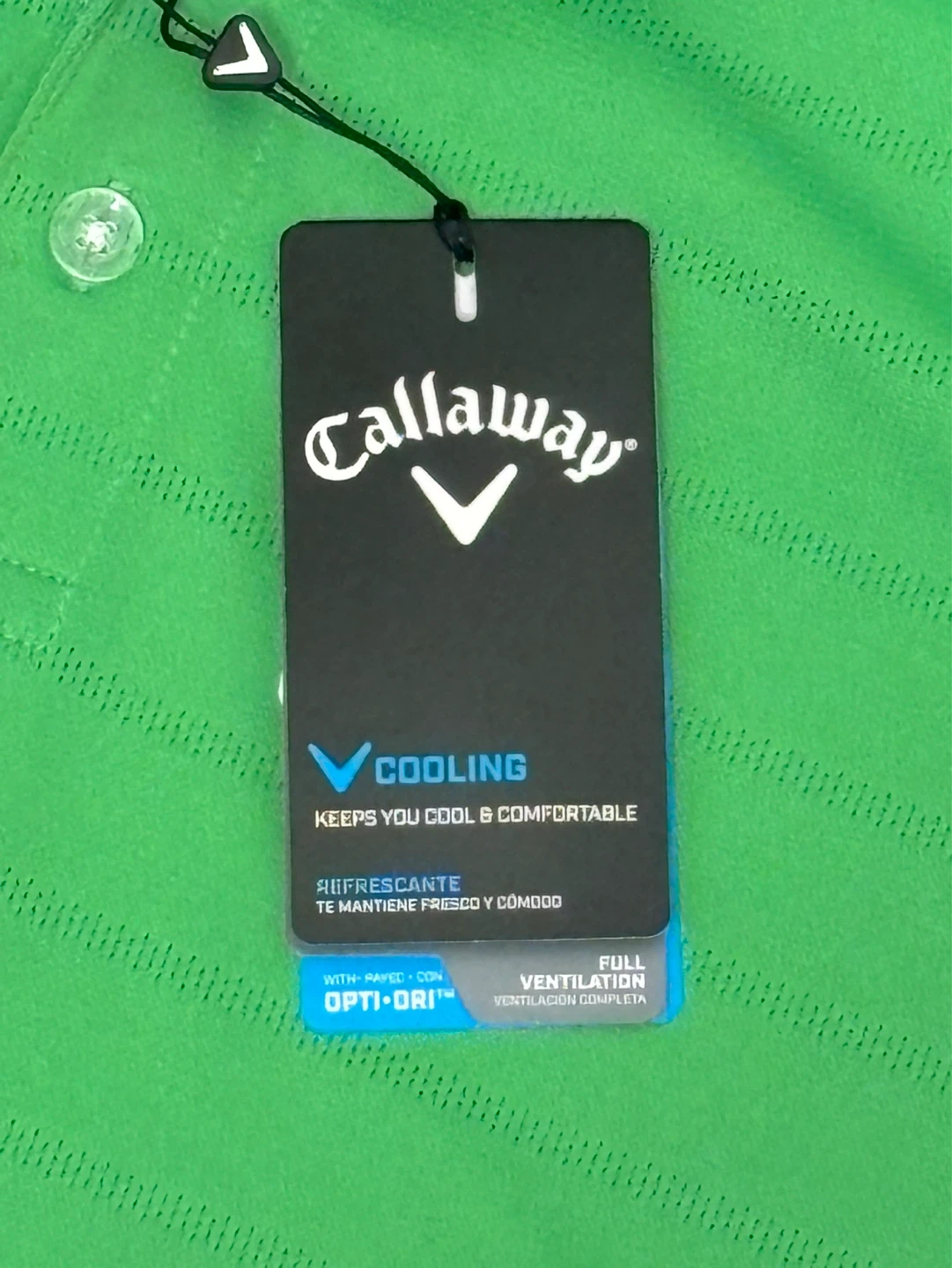 NWT Callaway Men's Green Opti-Dri Golf Polo Shirt - Size Large - photo 4