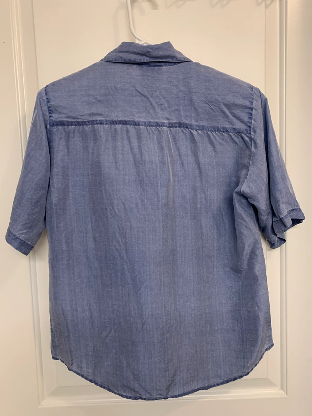 Potomac Collection Blue Silk Short Sleeve Shirt - Size S - photo 2