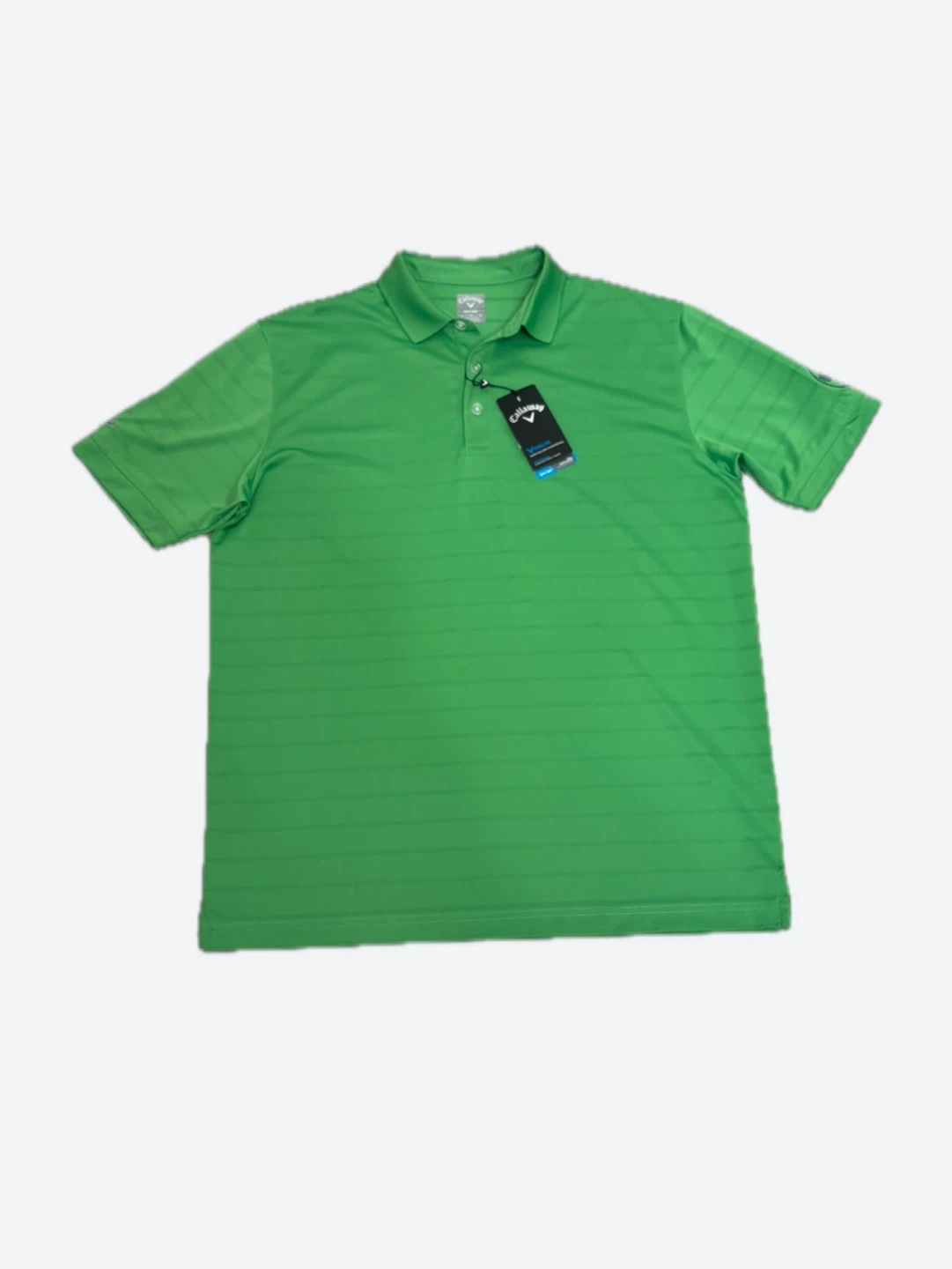 NWT Callaway Men's Green Opti-Dri Golf Polo Shirt - Size Large
