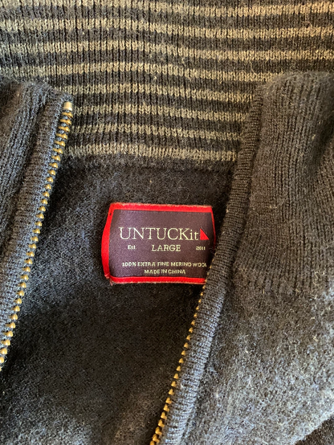 UNTUCKit Belguardo 1/4 Zip Merino Wool Sweater - photo 3