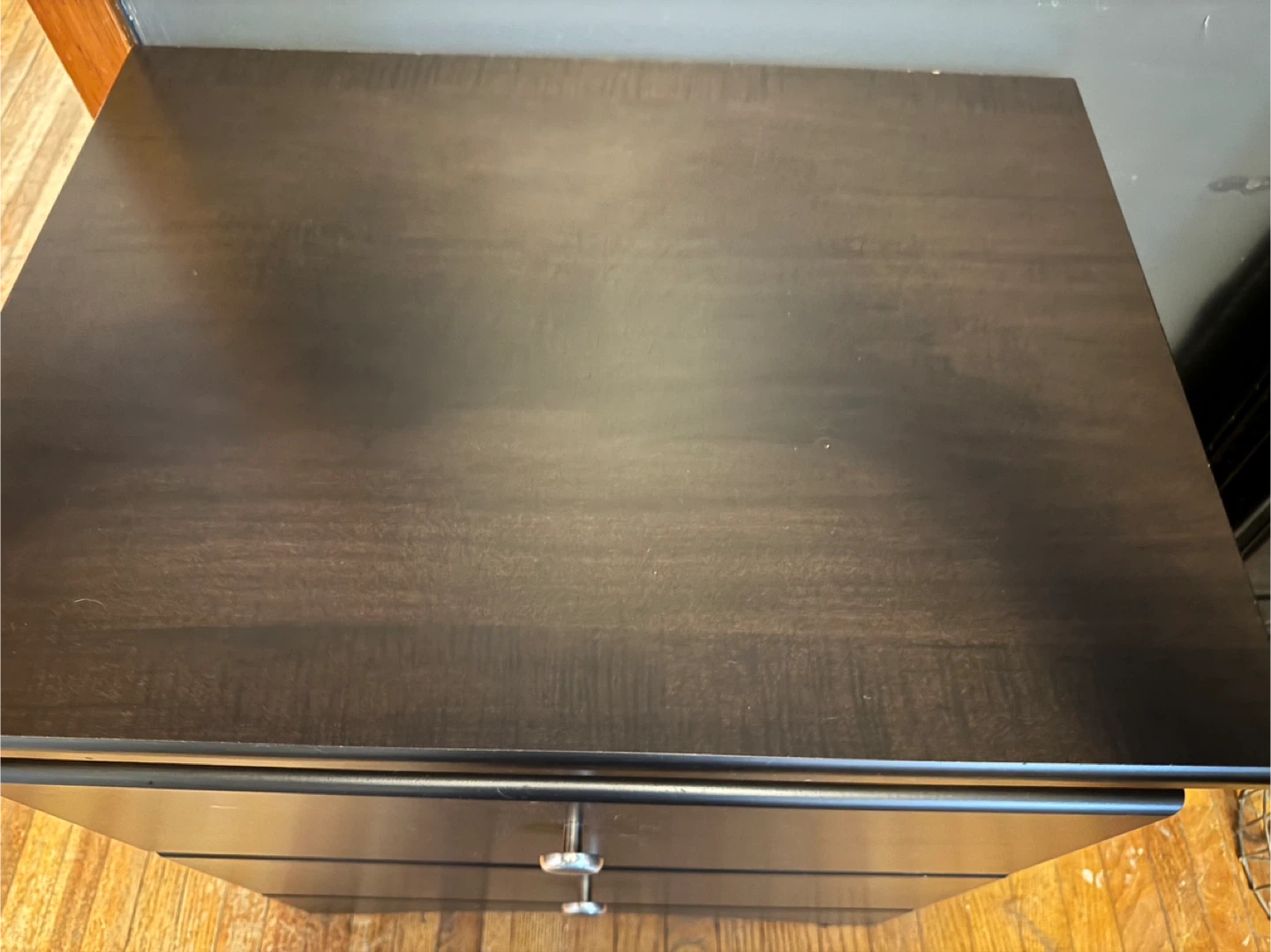 Dark Brown 2-Drawer Nightstand - photo 5