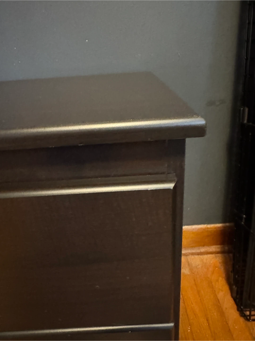 Dark Brown 2-Drawer Nightstand - photo 3