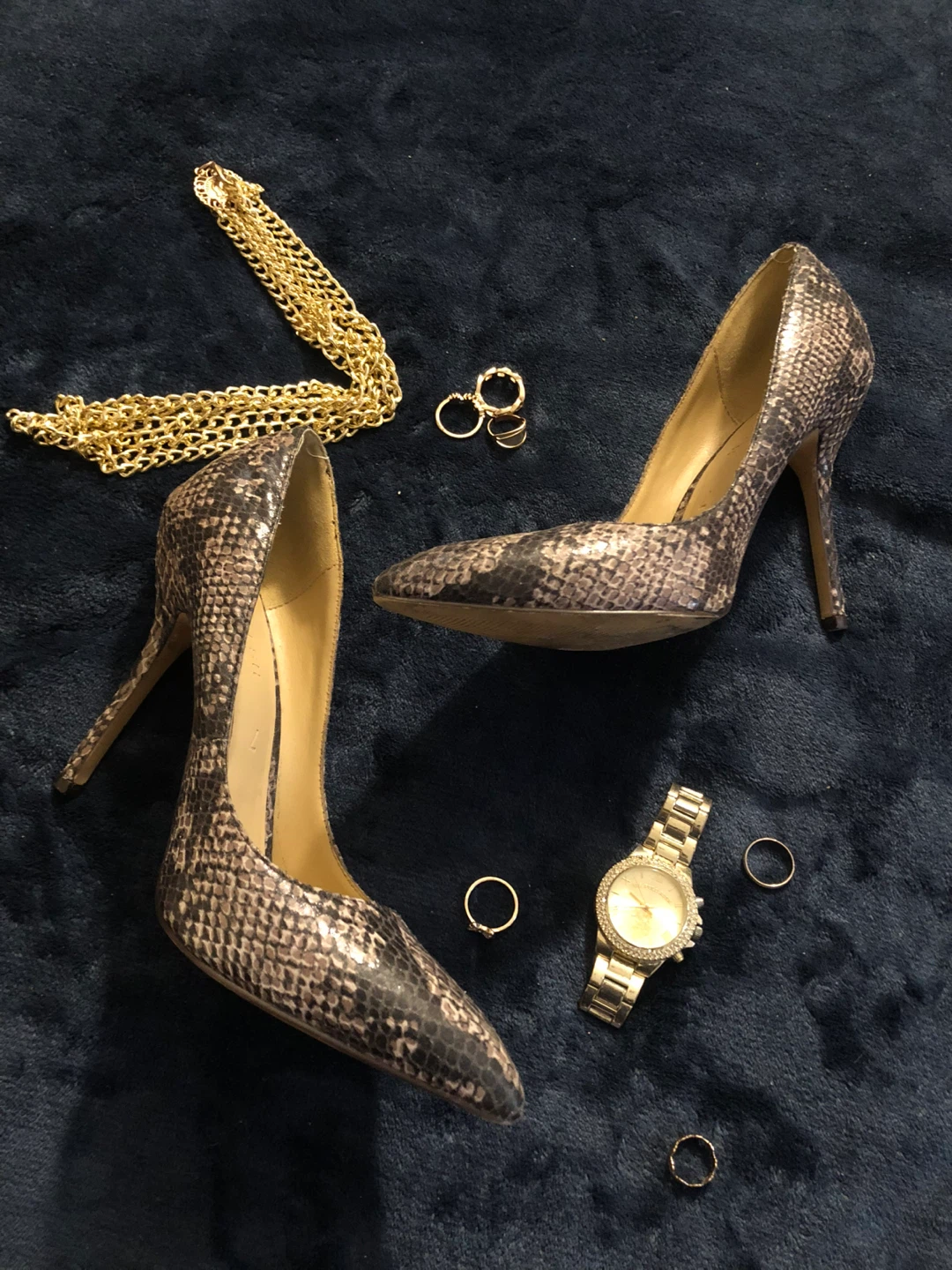 Snakeskin Print Heels - photo 4