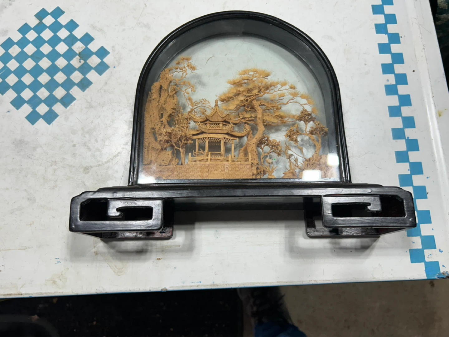 Cork Carving Miniature Landscape Scene Display - photo 2