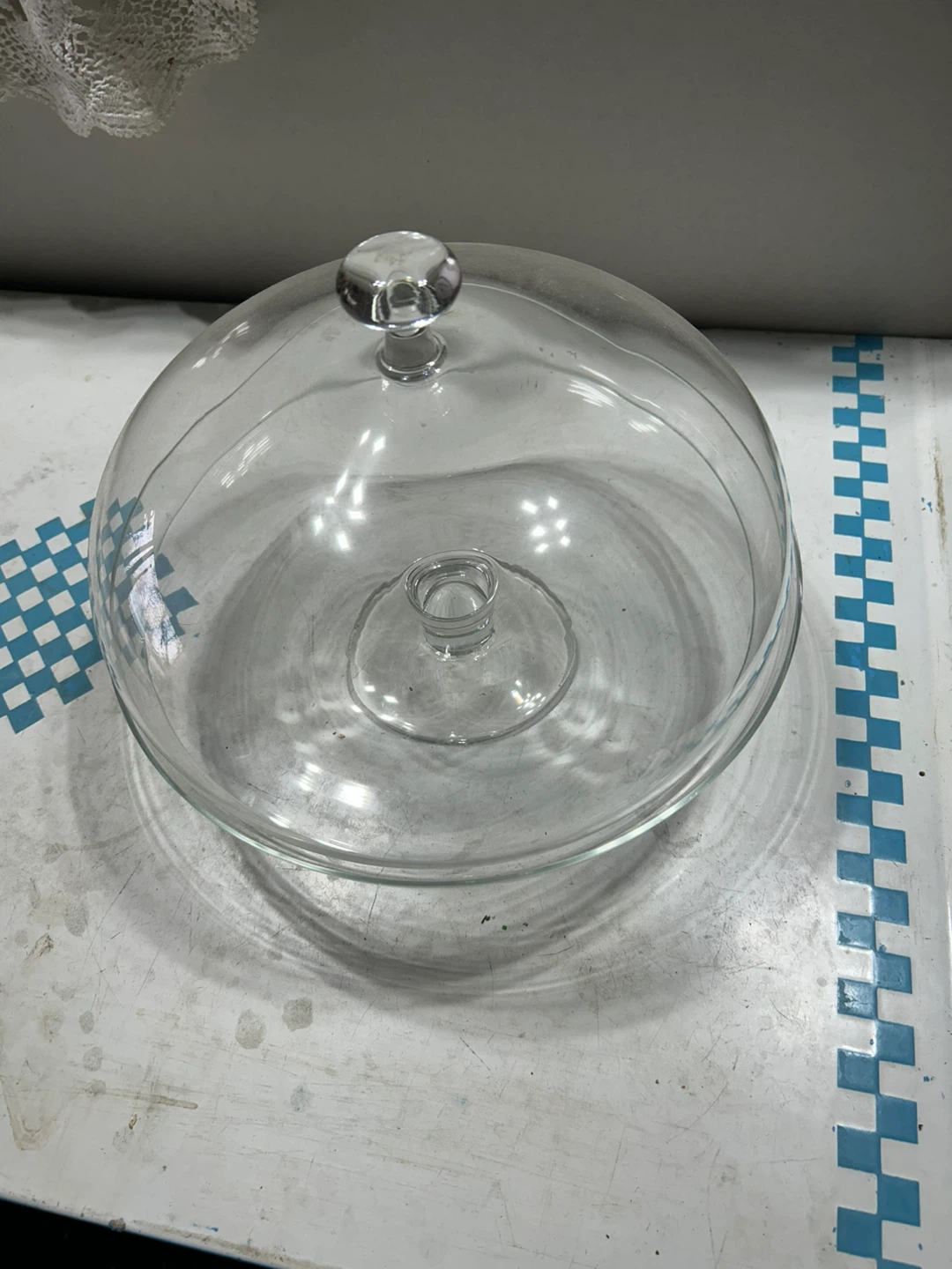 Glass Cake Dome with Plate - photo 2
